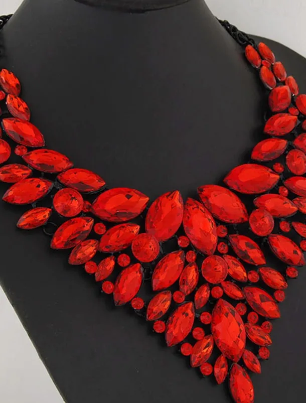 1PC Statement Necklace Crystal Necklace For Women's Wedding Party Evening Alloy Retro Alphabet Shape Precious