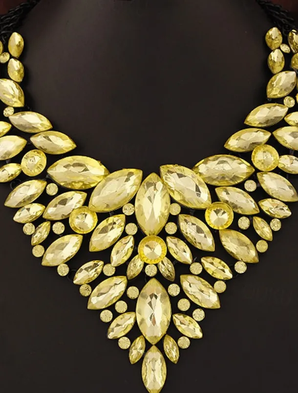 1PC Statement Necklace Crystal Necklace For Women's Wedding Party Evening Alloy Retro Alphabet Shape Precious