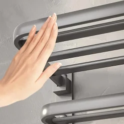 1pc Towel Rack For Bathroom, Folding Multi-layer Towel Bar, Wall Mounted Towel Holder, Bathroom Towel Hanger With Hook, Bathroom Storage And Organization, Bathroom Accessories