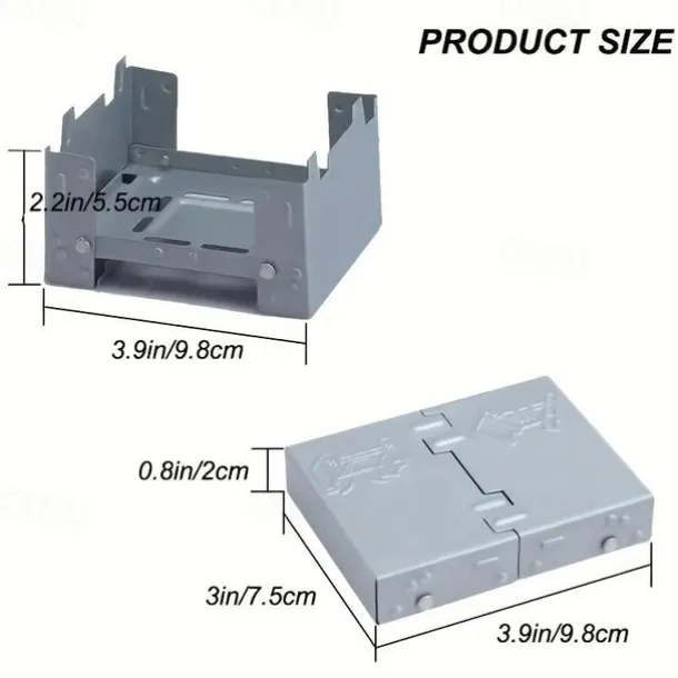 1pc Ultralight Folding Pocket Stove For Outdoor Camping And Survival - Portable Burner For Wood Burning