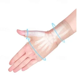 1PC Unisex Wrist Thumb Support Sleeve Fingerless Wrist Gloves Compression Arthritis Gloves Sports Wrist Support Brace for Fatigue Sports Typing