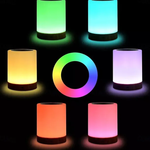 1pc USB 5V Night Light Touch Lamp for Bedrooms Living Room Portable Table Bedside Lamps with Rechargeable Internal Battery Dimmable 2800K-3100K Warm White Light Color Changing RGB