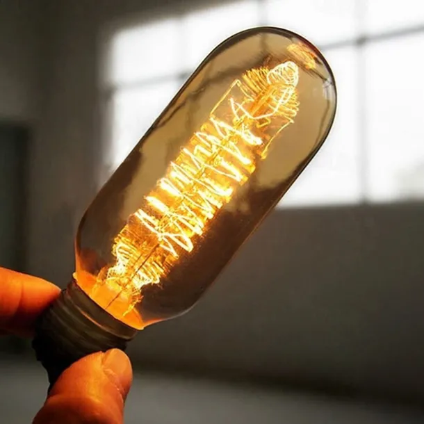 1pc 40W E26/E27 T45 Warm White 2200-2700k K Retro Dimmable Decorative Incandescent Vintage Edison Light Bulb 220-240V