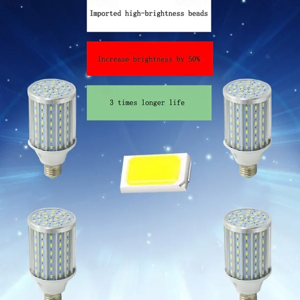 1pc 80W LED Corn Light Bulb Lamp 8000LM E26 E27 210LED Beads Warm White 85-265V for Basement barn Workshop Warehouse Factory