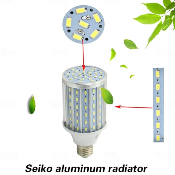 1pc 80W LED Corn Light Bulb Lamp 8000LM E26 E27 210LED Beads Warm White 85-265V for Basement barn Workshop Warehouse Factory