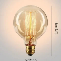 1pc 40W Vintage Edsion Bulb E26 / E27 G80 Warm White 2300k Incandescent Vintage Edison Light Bulb