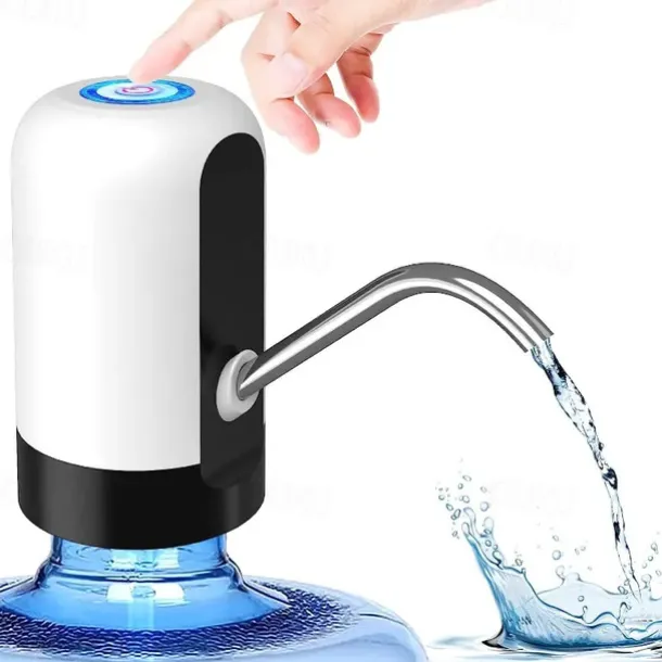 1pc Water Bottle Pump, Electric Water Bottle Pump, USB Rechargeable Automatic Drinking Water Pump For Universal 3-5 Gallon Bottles, Portable Camping Water Dispenser