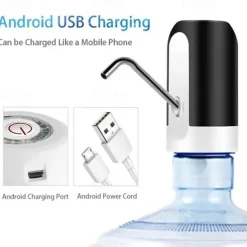 1pc Water Bottle Pump, Electric Water Bottle Pump, USB Rechargeable Automatic Drinking Water Pump For Universal 3-5 Gallon Bottles, Portable Camping Water Dispenser