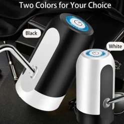 1pc Water Bottle Pump, Electric Water Bottle Pump, USB Rechargeable Automatic Drinking Water Pump For Universal 3-5 Gallon Bottles, Portable Camping Water Dispenser