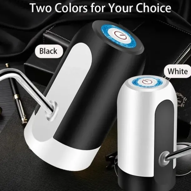 1pc Water Bottle Pump, Electric Water Bottle Pump, USB Rechargeable Automatic Drinking Water Pump For Universal 3-5 Gallon Bottles, Portable Camping Water Dispenser