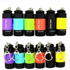 1PC Waterproof Mini Keychain Pocket Torch USB Rechargeable LED Flashlight Lamp Outdoor Sports Interior Design