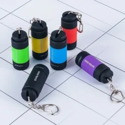1PC Waterproof Mini Keychain Pocket Torch USB Rechargeable LED Flashlight Lamp Outdoor Sports Interior Design