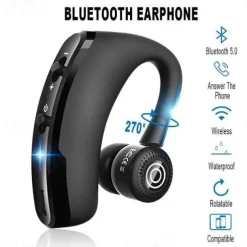 1PC Wireless Bluetooth Business Headphones With Mic Voice Control Handsfree Earphone Stereo Noise Cancellation Earhook Bluetooth Headset For Smart Phone