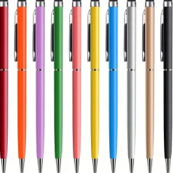 10pcs 2 In-1 Stylus Pens For Touch Screens Ballpoint Pen