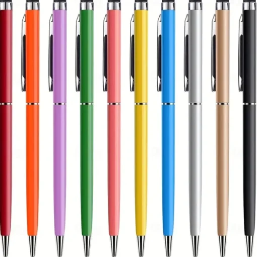 10pcs 2 In-1 Stylus Pens For Touch Screens Ballpoint Pen