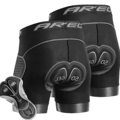 2PCS Men's Cycling Underwear Cycling Padded Shorts Bike Padded Shorts / Chamois Mountain Bike MTB Road Bike Cycling Sports Black Grey Quick Dry Moisture Wicking Clothing Apparel Bike Wear