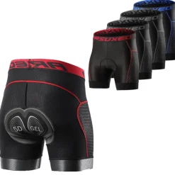 2PCS Men's Cycling Underwear Cycling Padded Shorts Bike Padded Shorts / Chamois Mountain Bike MTB Road Bike Cycling Sports Black Grey Quick Dry Moisture Wicking Clothing Apparel Bike Wear