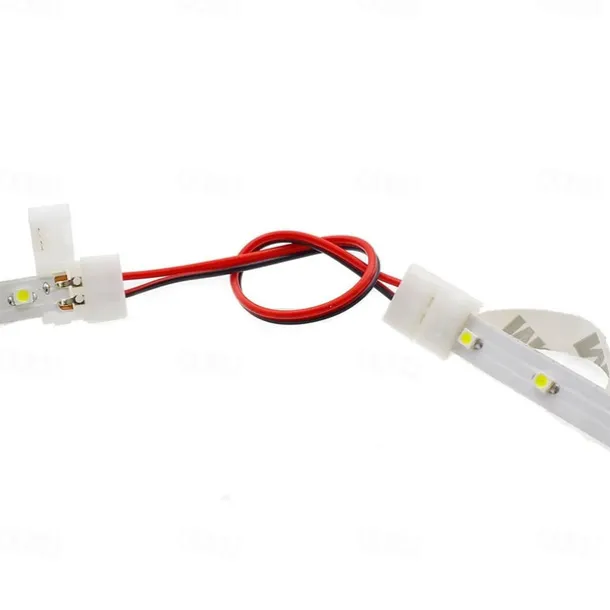 10PCS 2 Pin Single Color Solderless LED Light Strip Wire Tape Connectors for 8mm /10 mm Wide Flexible LED Strip Lights