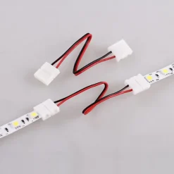 10PCS 2 Pin Single Color Solderless LED Light Strip Wire Tape Connectors for 8mm /10 mm Wide Flexible LED Strip Lights