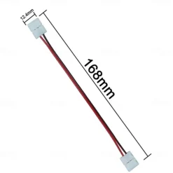 10PCS 2 Pin Single Color Solderless LED Light Strip Wire Tape Connectors for 8mm /10 mm Wide Flexible LED Strip Lights