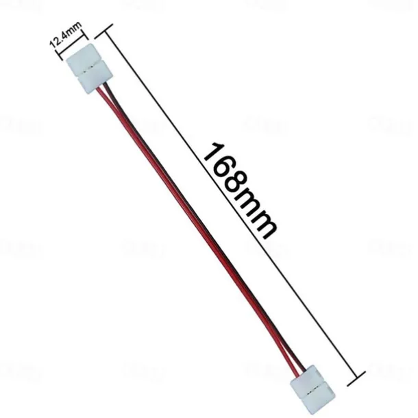 10PCS 2 Pin Single Color Solderless LED Light Strip Wire Tape Connectors for 8mm /10 mm Wide Flexible LED Strip Lights