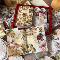 256Pcs / Set Retro Plant Sticker Book Creative INS Style Hand Account Material Paper Decorative Stickers