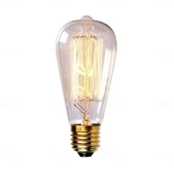 5pcs 40 W E26 / E27 ST58 Warm Yellow 2200-3000 k Dimmable Incandescent Vintage Edison Light Bulb 220-240 V
