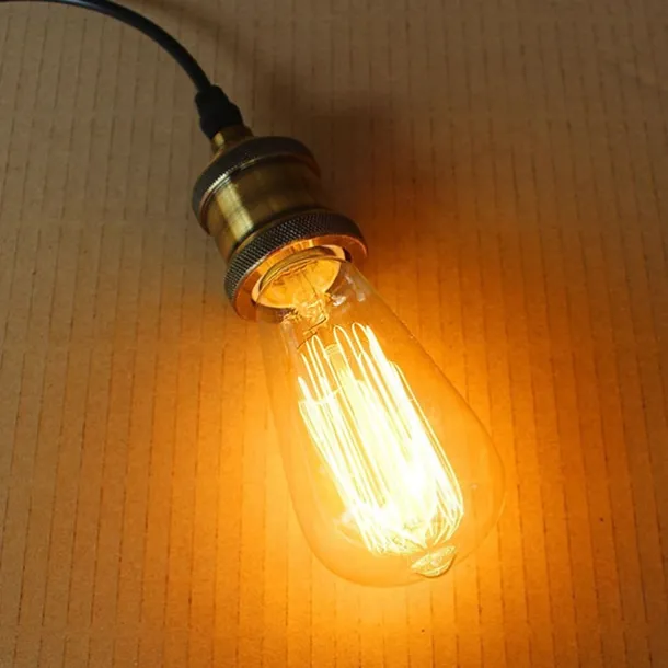 5pcs 40 W E26 / E27 ST58 Warm Yellow 2200-3000 k Dimmable Incandescent Vintage Edison Light Bulb 220-240 V