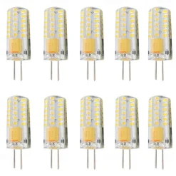 10pcs 3 W LED Bi-pin Lights 300 lm G4 T 48 LED Beads SMD 3014 Dimmable Warm White White 12-24 V