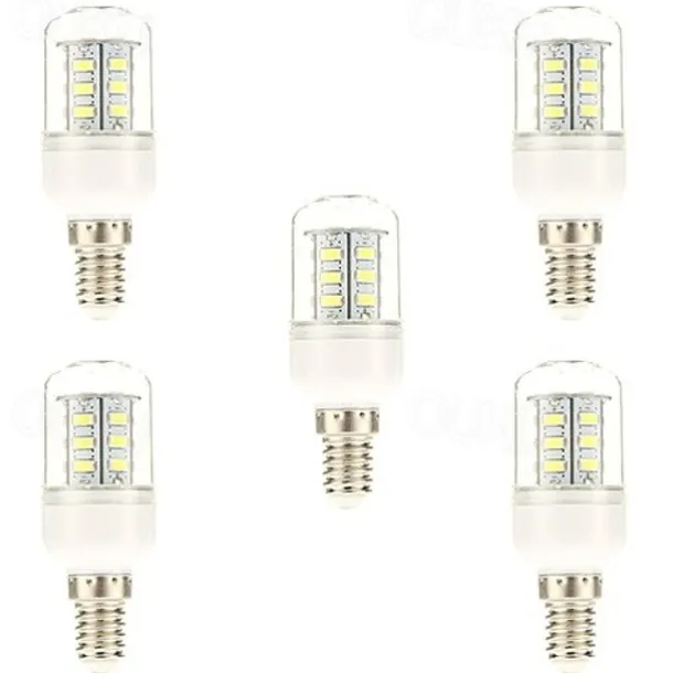 5pcs 3 W LED Corn Lights 450 lm E14 24 LED Beads SMD 5730 Natural White 220-240 V / 5 pcs / CE Certified