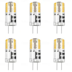 6pcs 5 W 48LED G4 3014SMD Silica Gel Corn Lights LED Bi-pin Lights LED Creative Party Decorative Crystal Chandelier Light source Energy-saving Light Bulbs Warm White White AC/DC12 V