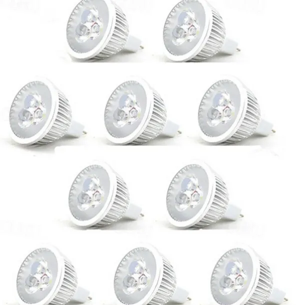 10pcs 3 W LED Spotlight 250 lm MR16 3 LED Beads High Power LED Decorative Warm White Cold White 12 V / RoHS