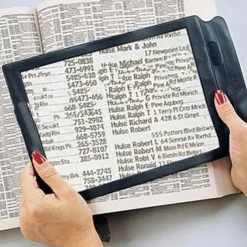 2pcs A4 Full Page Magnifying Glass Portable Reading Magnifier Auxiliary Lens Reading Tool Gifts For The Elderly Parents, Back to School Gift