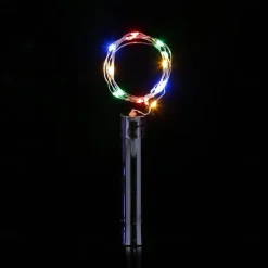 3pcs AA Battery String Lights Silver LED Wine Bottle Lights Battery Powered Cork Shape Glass Bottle Stopper Lamp Christmas Garlands Decor