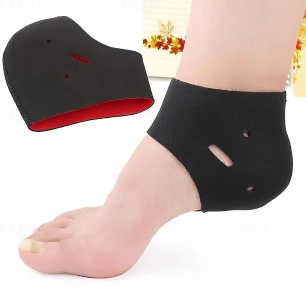 2pcs Adjustable Heel Protection Socks for Pain Relief - Breathable Pads for Men and Women, Perfect for Plantar Fasciitis, Heel Spur, and Foot Recovery Support