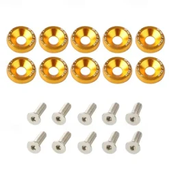10pcs Aluminum M6 X 20 Car Styling Modification Fender Washer License Plate Bolts Car Decoration