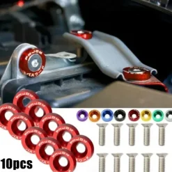 10pcs Aluminum M6 X 20 Car Styling Modification Fender Washer License Plate Bolts Car Decoration