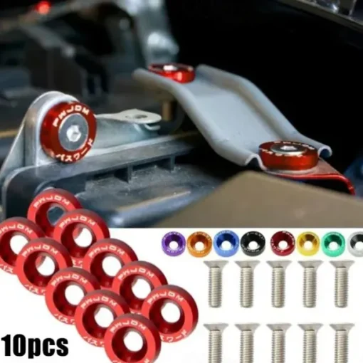 10pcs Aluminum M6 X 20 Car Styling Modification Fender Washer License Plate Bolts Car Decoration