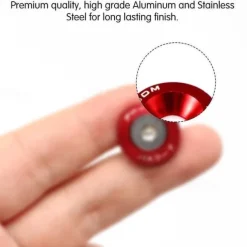 10pcs Aluminum M6 X 20 Car Styling Modification Fender Washer License Plate Bolts Car Decoration