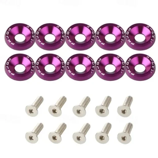 10pcs Aluminum M6 X 20 Car Styling Modification Fender Washer License Plate Bolts Car Decoration