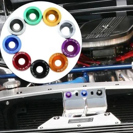 10pcs Aluminum M6 X 20 Car Styling Modification Fender Washer License Plate Bolts Car Decoration