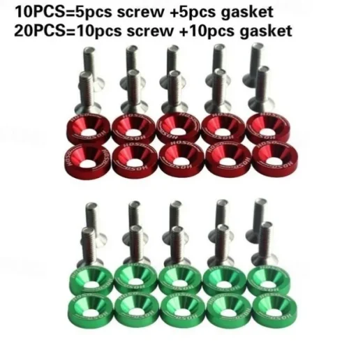 10pcs Aluminum M6 X 20 Car Styling Modification Fender Washer License Plate Bolts Car Decoration