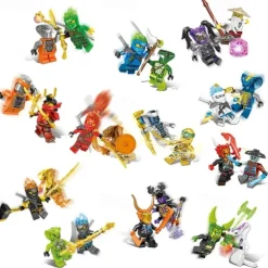 6Pcs Anime Movies Fans Action Figures Battle Building Block Kit Set - Collectible Mini Battle Figures Minifigures Set for Hours of Fun Combat Stitching Figures Toys Blocks Sets