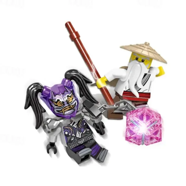 6Pcs Anime Movies Fans Action Figures Battle Building Block Kit Set - Collectible Mini Battle Figures Minifigures Set for Hours of Fun Combat Stitching Figures Toys Blocks Sets