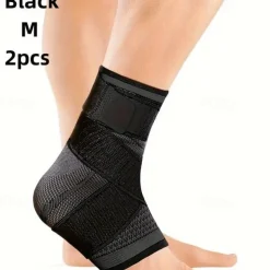 2pcs Ankle Support Braces, Breathable Compression Ankle Sleeves With Adjustable Wrap, Elastic Ankle Brace Stabilizer - Ideal For Sports, Fitness, Running, Climbing