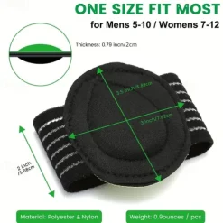 2pcs Arch Support((Mens 5-10/ Womens 7-12) Thick & Soft Compression Cushioned Support Sleeves Foot Pain Relief Cushions Universal Size For Men And Women