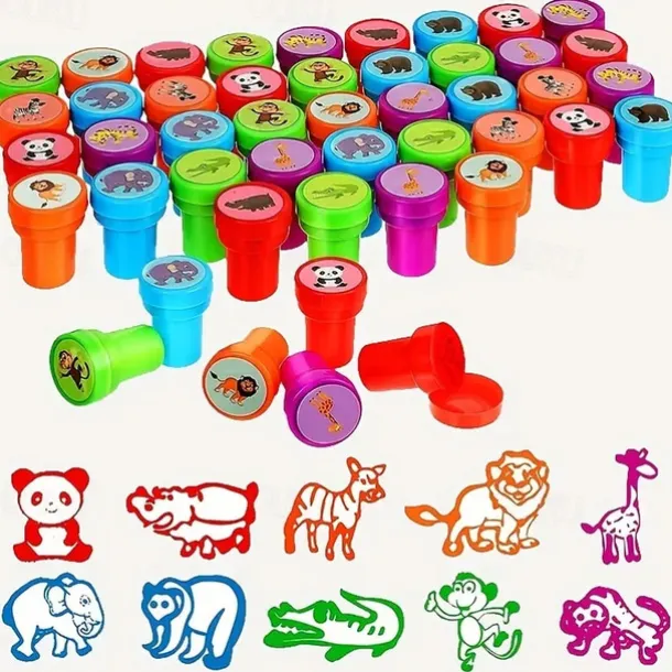 10Pcs Assorted Stamps For Kids Self-ink Stamps Children Toy Stamps Smiley Face Seal For Scrapbooking DIY Painting Photo Album Decor