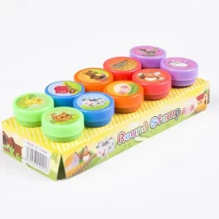 10Pcs Assorted Stamps For Kids Self-ink Stamps Children Toy Stamps Smiley Face Seal For Scrapbooking DIY Painting Photo Album Decor