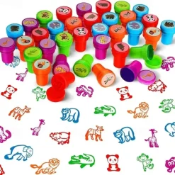 10Pcs Assorted Stamps For Kids Self-ink Stamps Children Toy Stamps Smiley Face Seal For Scrapbooking DIY Painting Photo Album Decor