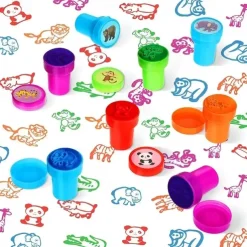 10Pcs Assorted Stamps For Kids Self-ink Stamps Children Toy Stamps Smiley Face Seal For Scrapbooking DIY Painting Photo Album Decor
